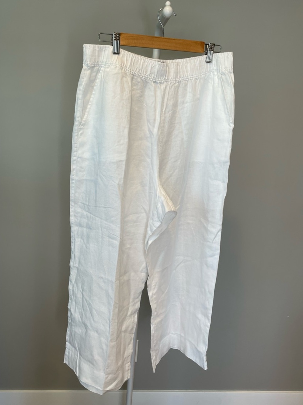 Tahari White 100% Linen Women’s Casual Pants - Picture 5 of 5